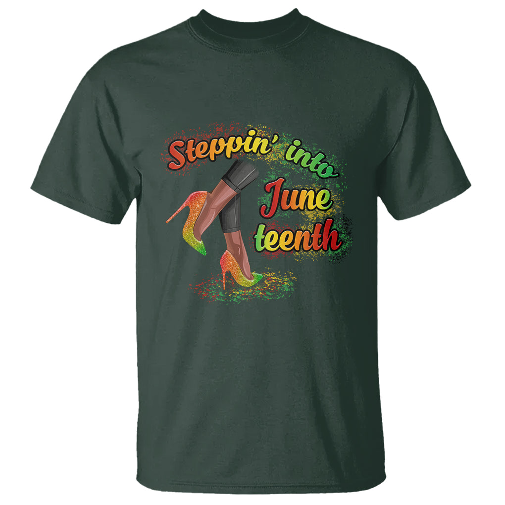 Stepping Into Juneteenth African American Black History T Shirt TS02 Printyourwear