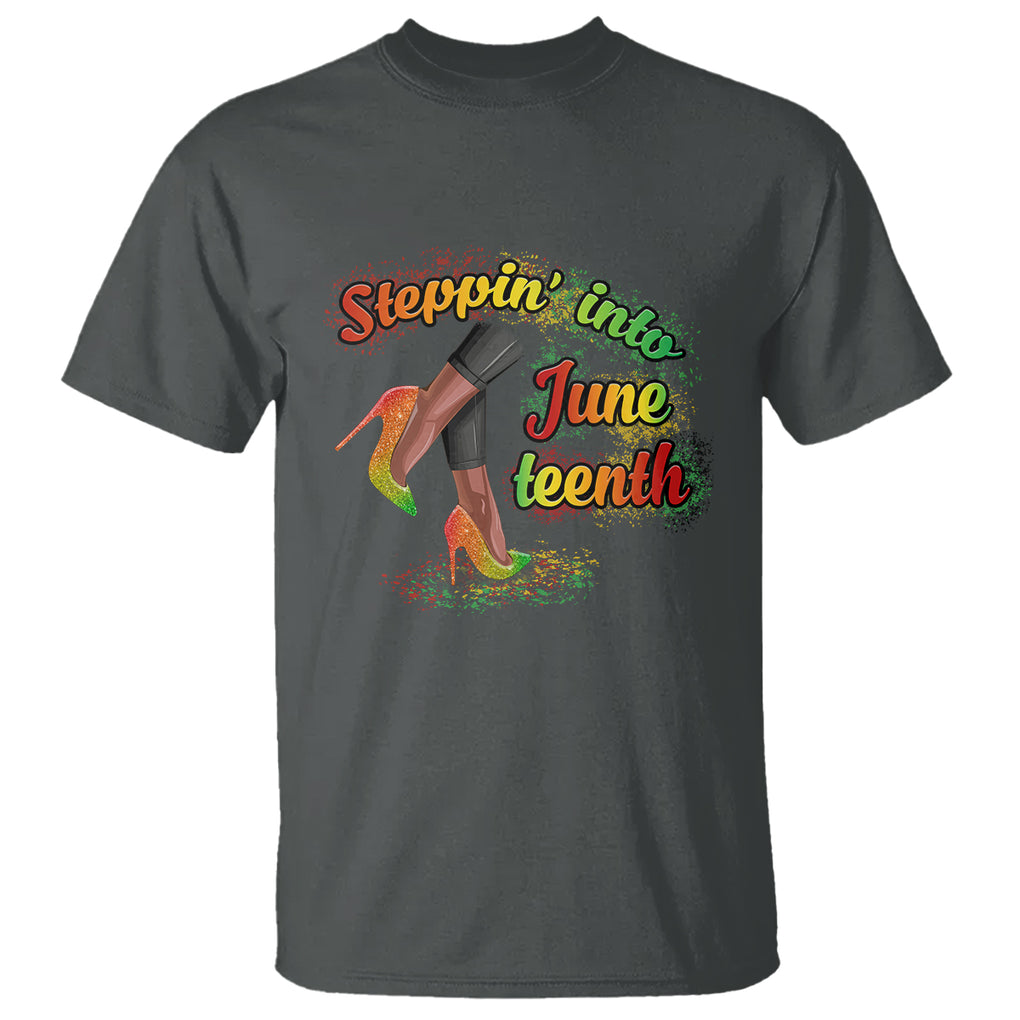 Stepping Into Juneteenth African American Black History T Shirt TS02 Printyourwear