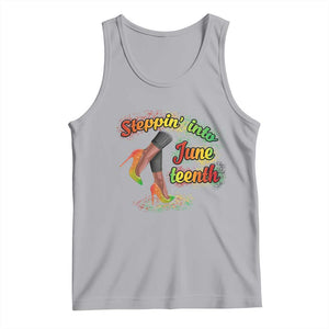 Stepping Into Juneteenth Tank Top High Heels African American Black History TS02 Athletic Heather Print Your Wear
