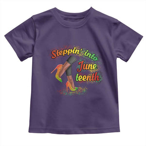 Stepping Into Juneteenth Toddler T Shirt High Heels African American Black History TS02 Purple Print Your Wear