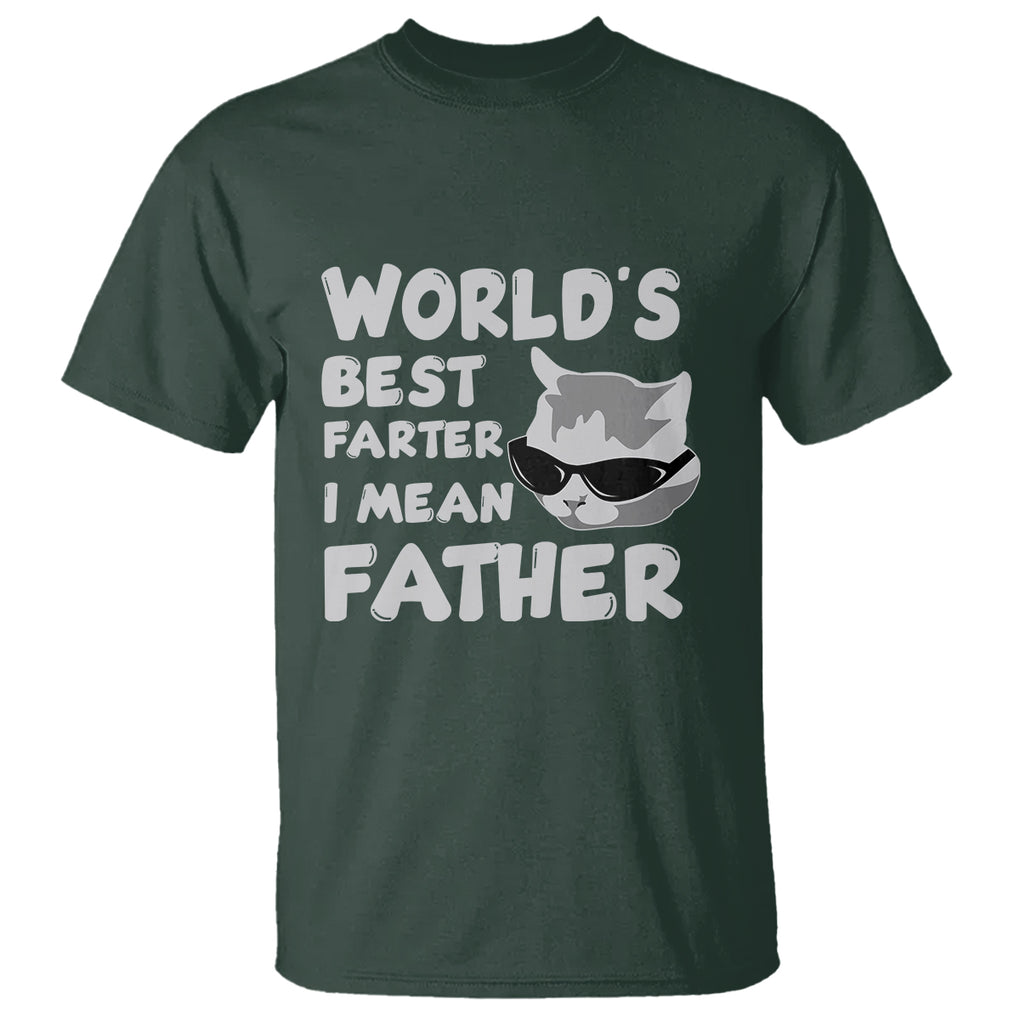 Funny World's Best Farter I Mean Father Best Cat Dad Ever T Shirt TS02 Printyourwear