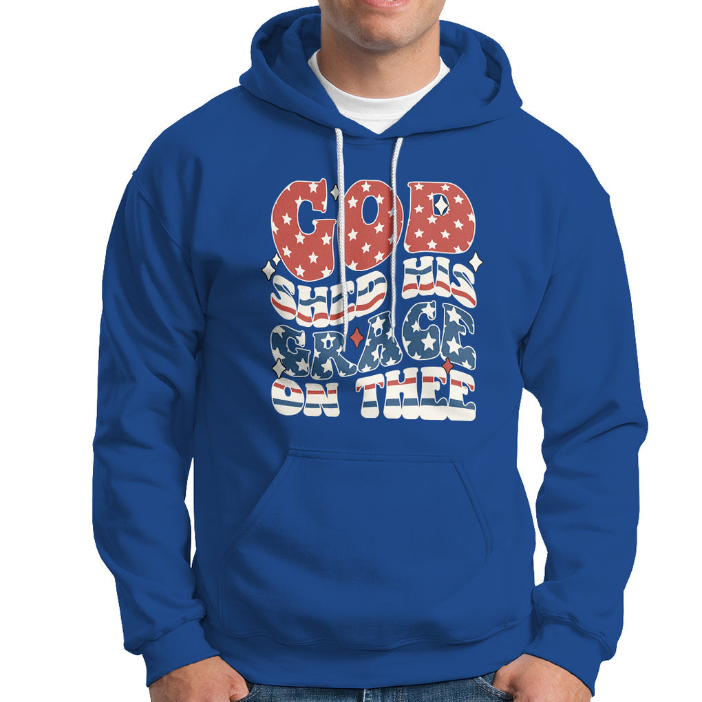 God Blessing Hoodie God Shed His Grace On Thee Amercan Flag TS02 Printyourwear