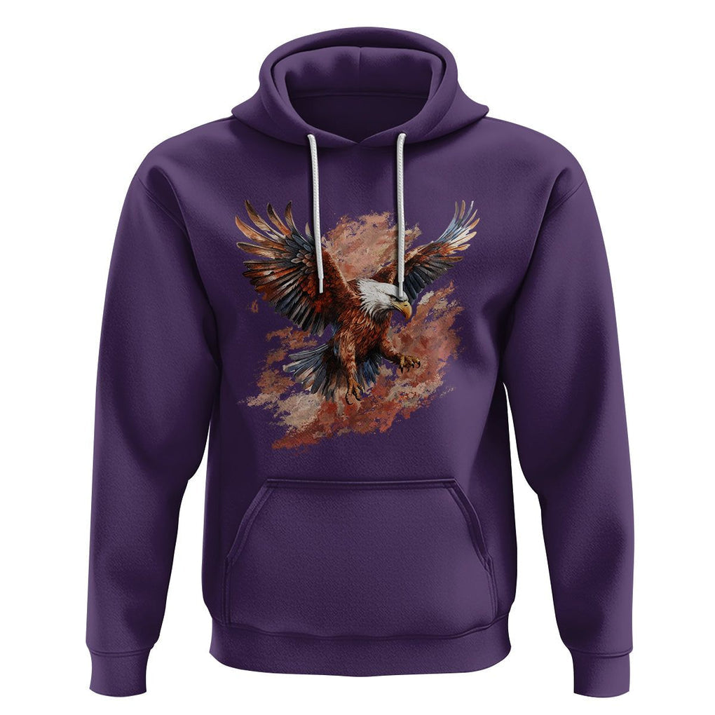 American Bald Eagle Hoodie Proud Patriotic US Pride 4th Of July TS02 Purple Printyourwear