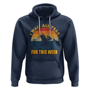 Shark Lover Week Hoodie I Wait All Year For This Week Funny Fin TS02 Navy Printyourwear