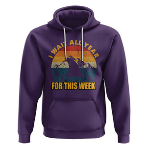 Shark Lover Week Hoodie I Wait All Year For This Week Funny Fin TS02 Purple Printyourwear