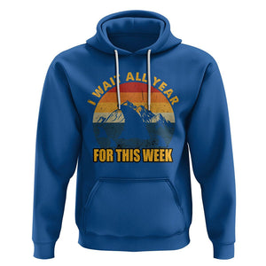 Shark Lover Week Hoodie I Wait All Year For This Week Funny Fin TS02 Royal Blue Printyourwear