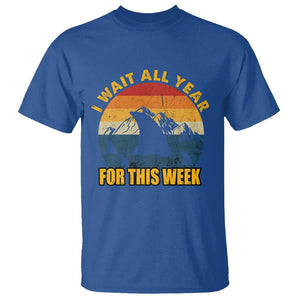 Shark Lover Week T Shirt I Wait All Year For This Week Funny Fin TS02 Royal Blue Printyourwear