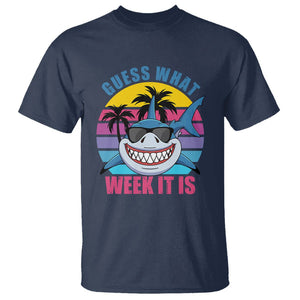 Funny Shark Lover T Shirt Guess What Week It Is Retro Summer Beach TS02 Navy Printyourwear