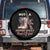 Armed Girl Spare Tire Cover Not A Pepper Spray Kind Of Girl American Flag Combat Boots TS02 No hole Black Print Your Wear