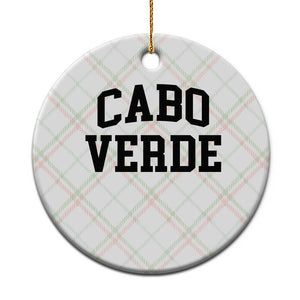 Cabo Verde Returns Home National Pride Varsity Style Ceramic Ornament Cape Verde Minimalist Text Graphic TS02 1pc Christmas Plaid Print Your Wear