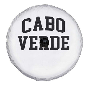 Cabo Verde Returns Home National Pride Varsity Style Spare Tire Cover Cape Verde Minimalist Text Graphic TS02 Print Your Wear