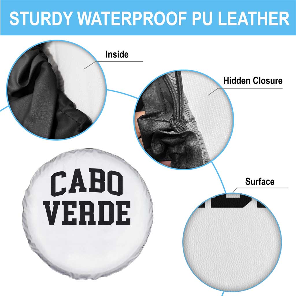 Cabo Verde Returns Home National Pride Varsity Style Spare Tire Cover Cape Verde Minimalist Text Graphic TS02 Print Your Wear