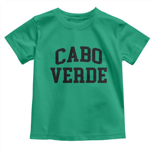 Cabo Verde Returns Home National Pride Varsity Style Toddler T Shirt Cape Verde Minimalist Text Graphic TS02 Irish Green Print Your Wear