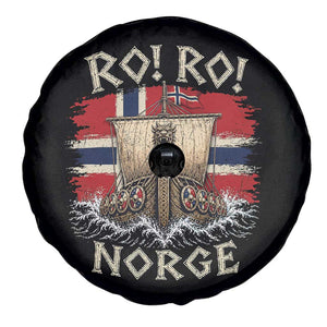 Retro Norge Viking Longship Ro Ro Spare Tire Cover Patriotic Norge Norwegian Flag Funny Rowing Support TS02 Print Your Wear