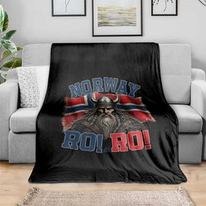 Fierce Norway Viking Warrior Ro Ro Throw Blanket Patriotic Norge Norwegian Flag Funny Rowing Support TS02 Print Your Wear