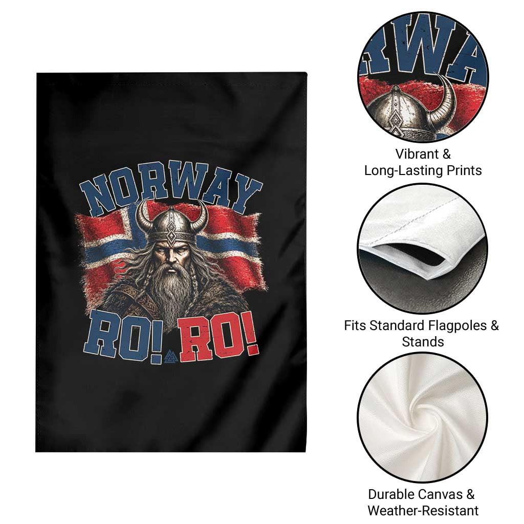 Fierce Norway Viking Warrior Ro Ro Garden Flag Patriotic Norge Norwegian Flag Funny Rowing Support TS02 Print Your Wear