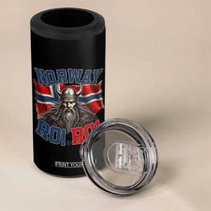 Fierce Norway Viking Warrior Ro Ro 4 in 1 Can Cooler Tumbler Patriotic Norge Norwegian Flag Funny Rowing Support TS02 Print Your Wear