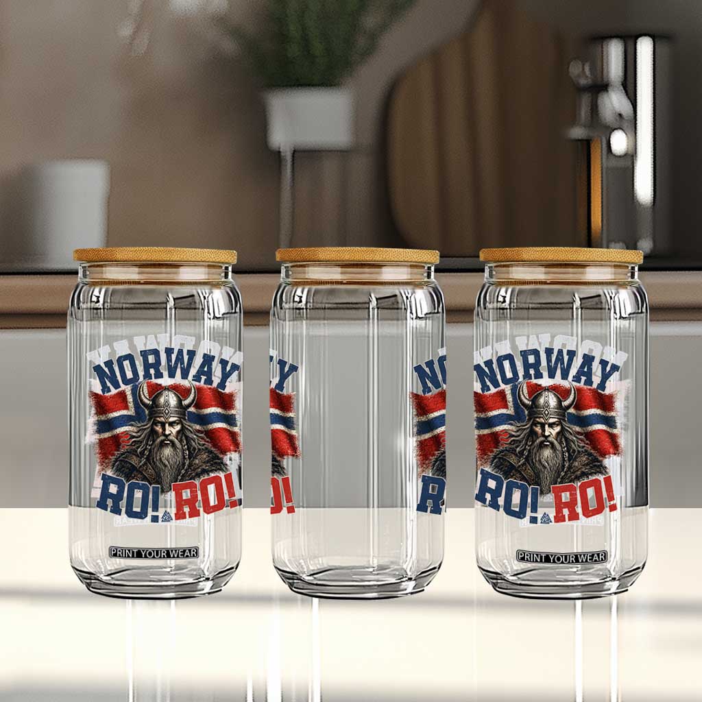 Fierce Norway Viking Warrior Ro Ro Glass Can Patriotic Norge Norwegian Flag Funny Rowing Support TS02 Print Your Wear