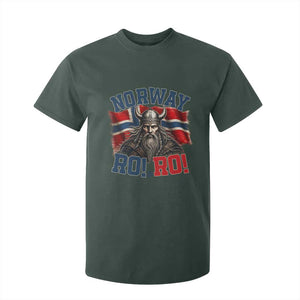 Fierce Norway Viking Warrior Ro Ro T Shirt For Kid Patriotic Norge Norwegian Flag Funny Rowing Support TS02 Dark Forest Green Print Your Wear