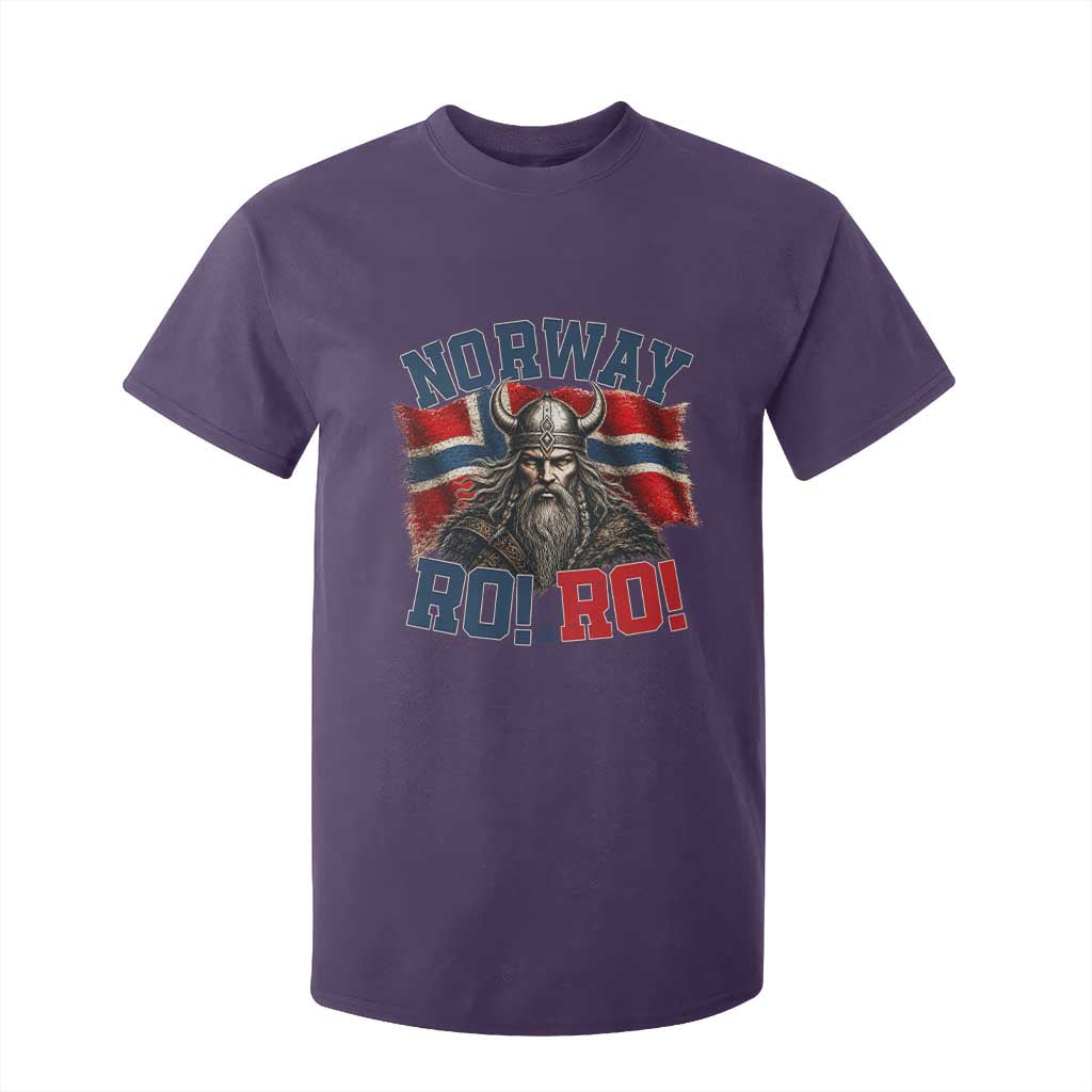 Fierce Norway Viking Warrior Ro Ro T Shirt For Kid Patriotic Norge Norwegian Flag Funny Rowing Support TS02 Purple Print Your Wear