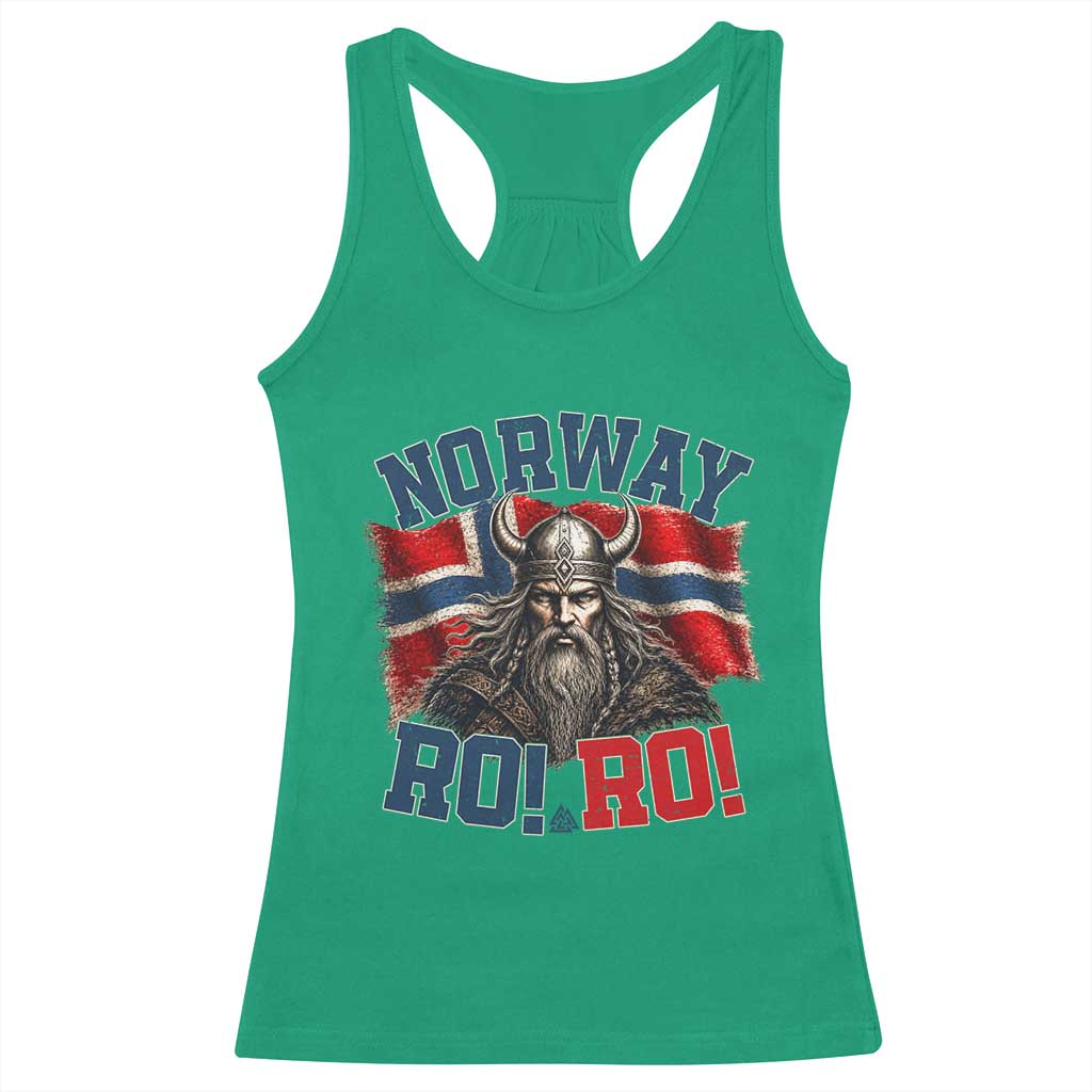 Fierce Norway Viking Warrior Ro Ro Racerback Tank Top Patriotic Norge Norwegian Flag Funny Rowing Support TS02 Irish Green Print Your Wear