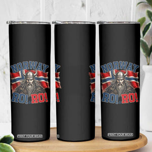 Fierce Norway Viking Warrior Ro Ro Skinny Tumbler Patriotic Norge Norwegian Flag Funny Rowing Support TS02 Print Your Wear