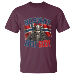 Fierce Norway Viking Warrior Ro Ro T Shirt Patriotic Norge Norwegian Flag Funny Rowing Support TS02 Maroon Print Your Wear