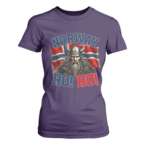 Fierce Norway Viking Warrior Ro Ro T Shirt For Women Patriotic Norge Norwegian Flag Funny Rowing Support TS02 Purple Print Your Wear