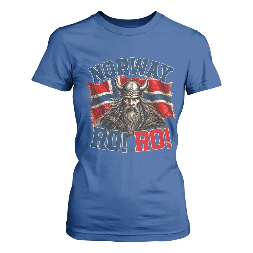 Fierce Norway Viking Warrior Ro Ro T Shirt For Women Patriotic Norge Norwegian Flag Funny Rowing Support TS02 Royal Blue Print Your Wear