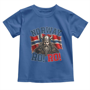 Fierce Norway Viking Warrior Ro Ro Toddler T Shirt Patriotic Norge Norwegian Flag Funny Rowing Support TS02 Royal Blue Print Your Wear