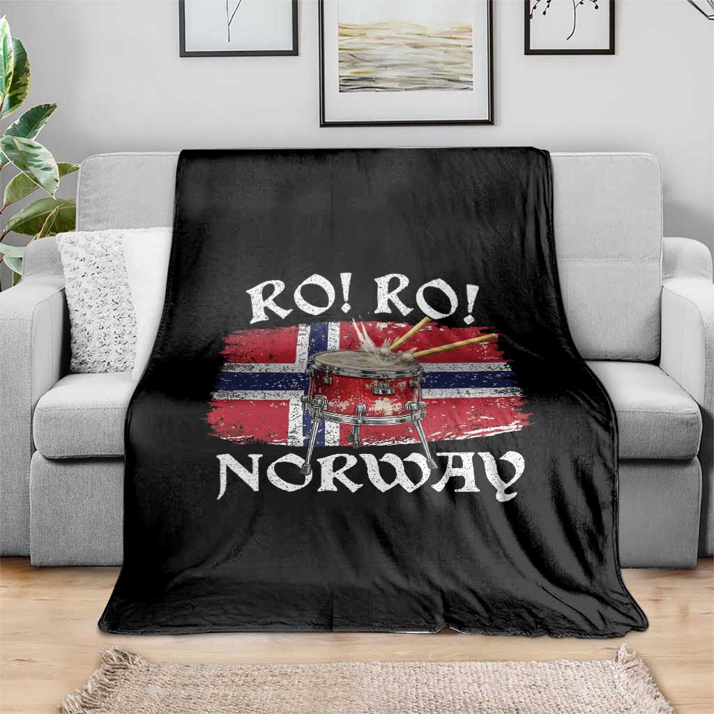 Funny Norway Drummer Ro Ro Throw Blanket Patriotic Norge Norwegian Flag Rowing Support TS02 Print Your Wear