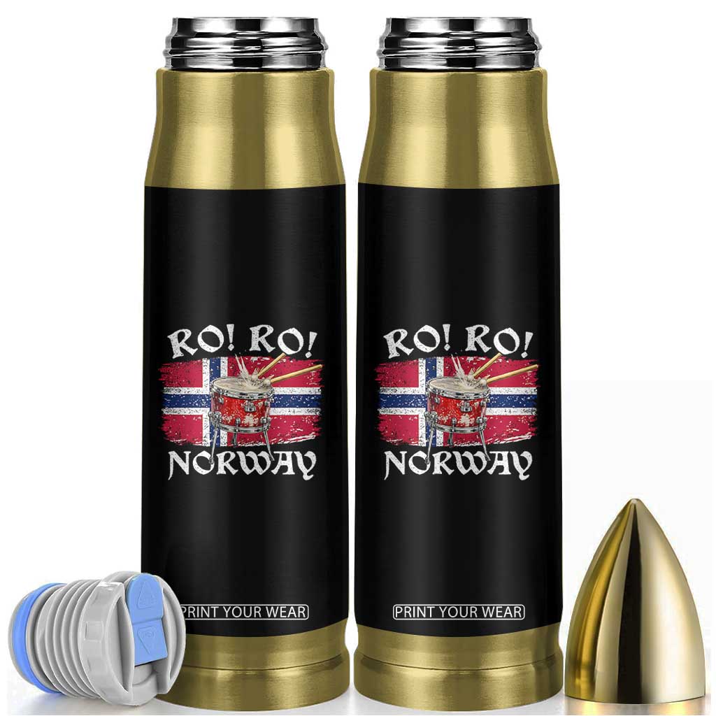 Funny Norway Drummer Ro Ro Bullet Tumbler Patriotic Norge Norwegian Flag Rowing Support TS02 Black Print Your Wear