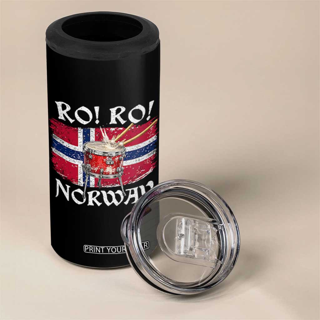Funny Norway Drummer Ro Ro 4 in 1 Can Cooler Tumbler Patriotic Norge Norwegian Flag Rowing Support TS02 Print Your Wear