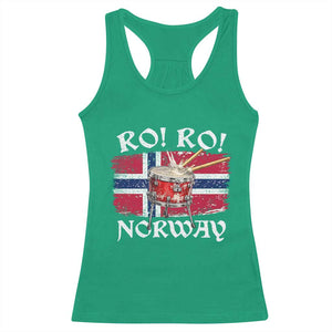 Funny Norway Drummer Ro Ro Racerback Tank Top Patriotic Norge Norwegian Flag Rowing Support TS02 Irish Green Print Your Wear
