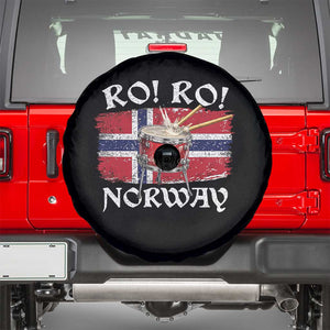 Funny Norway Drummer Ro Ro Spare Tire Cover Patriotic Norge Norwegian Flag Rowing Support TS02 Black Print Your Wear