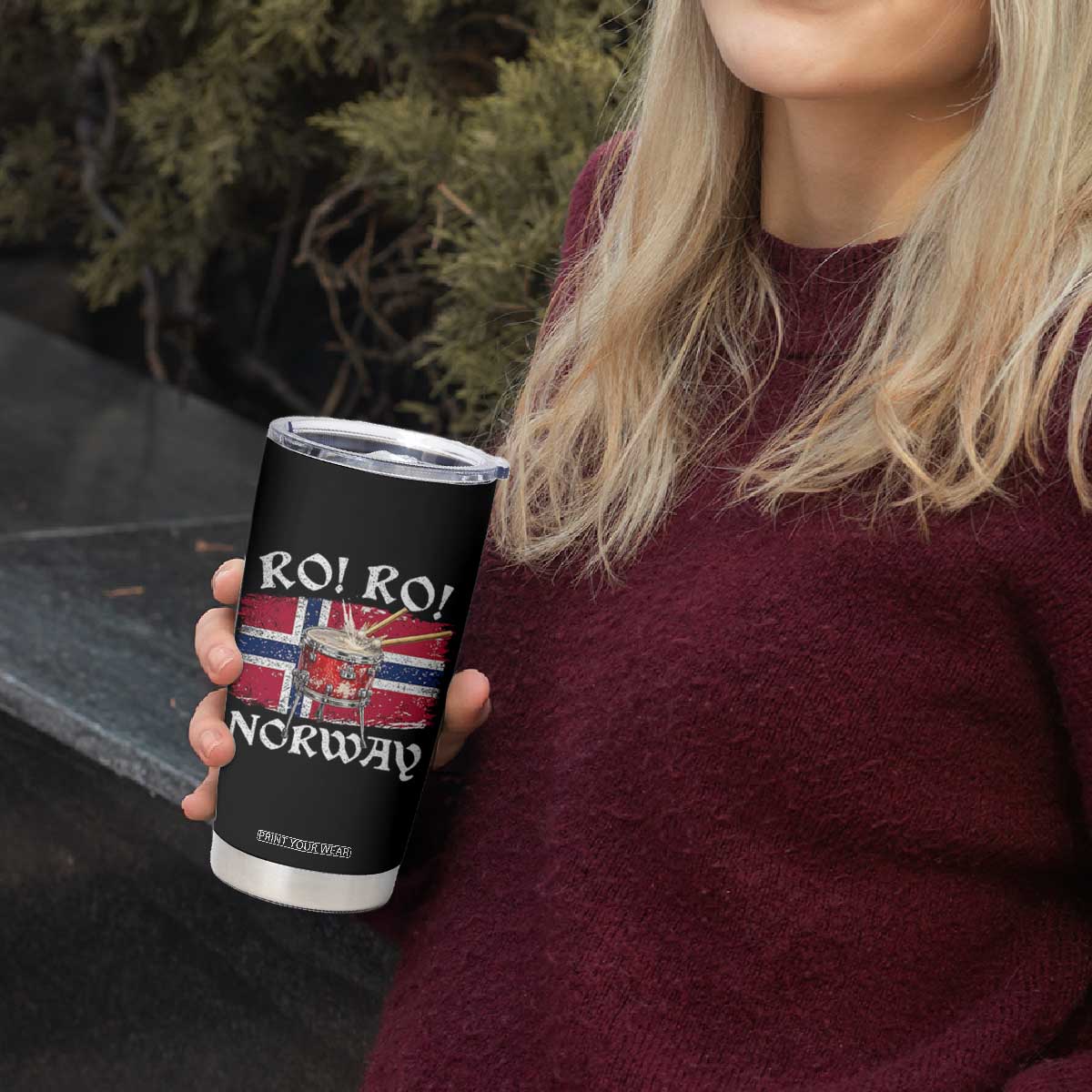 Funny Norway Drummer Ro Ro Tumbler Cup Patriotic Norge Norwegian Flag Rowing Support TS02 Print Your Wear