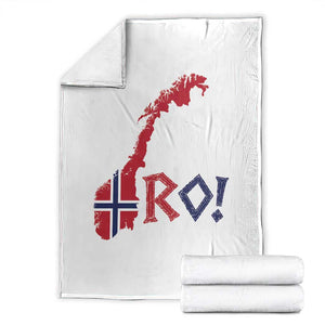 Norway Flag Country Map Patriotic Ro Ro Chant Throw Blanket Norwegian Viking Row Soccer Supporter Football Fans
