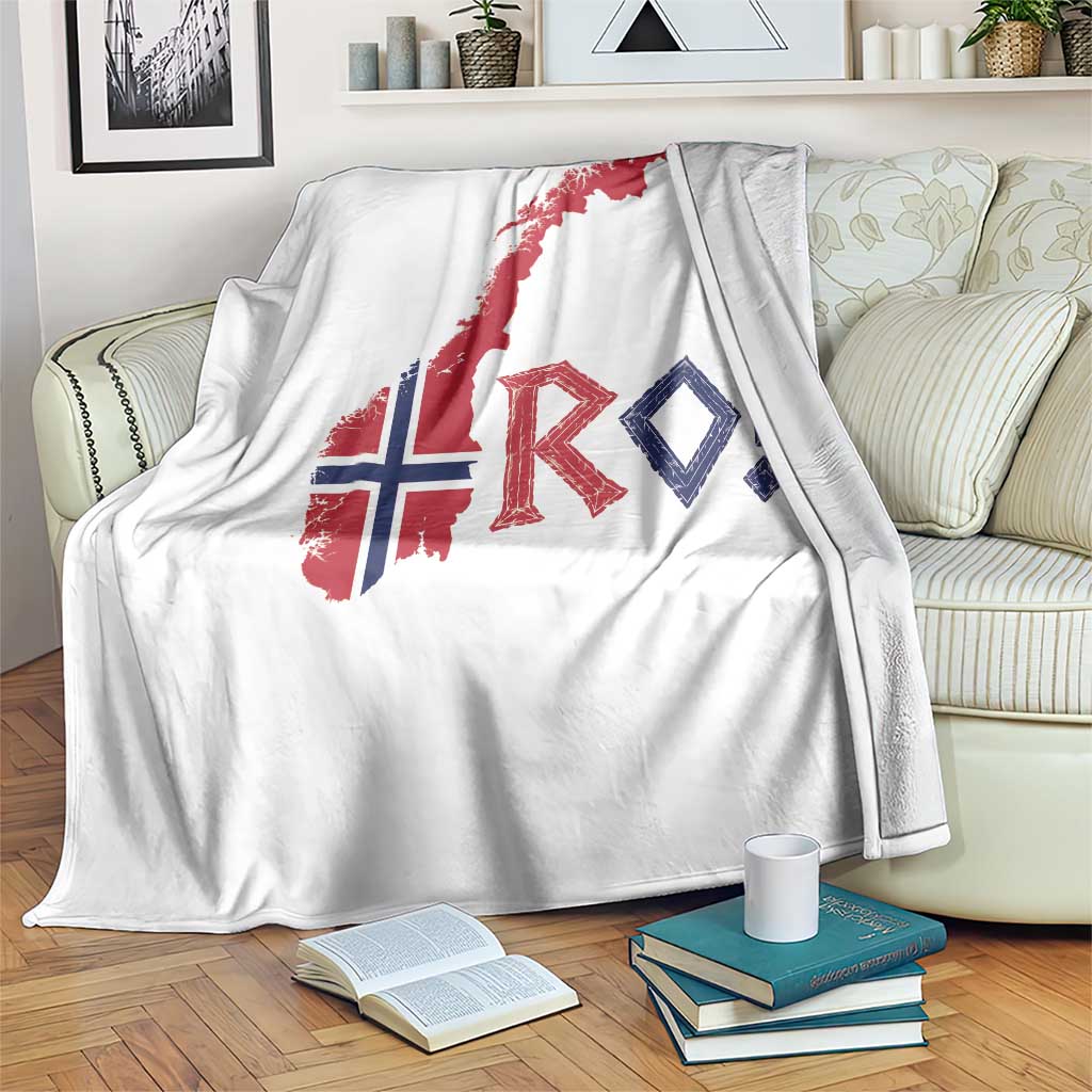 Norway Flag Country Map Patriotic Ro Ro Chant Throw Blanket Norwegian Viking Row Soccer Supporter Football Fans