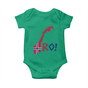 Norway Flag Country Map Patriotic Ro Ro Chant Baby Onesie Norwegian Viking Row Soccer Supporter Football Fans