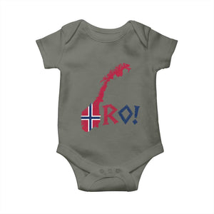 Norway Flag Country Map Patriotic Ro Ro Chant Baby Onesie Norwegian Viking Row Soccer Supporter Football Fans