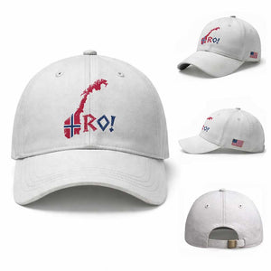 Norway Flag Country Map Patriotic Ro Ro Chant Baseball Cap Norwegian Viking Row Soccer Supporter Football Fans