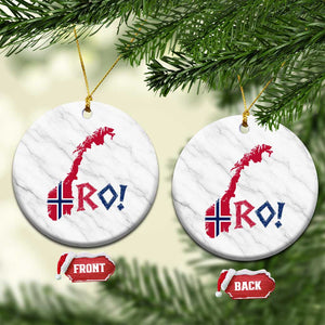 Norway Flag Country Map Patriotic Ro Ro Chant Ceramic Ornament Norwegian Viking Row Soccer Supporter Football Fans