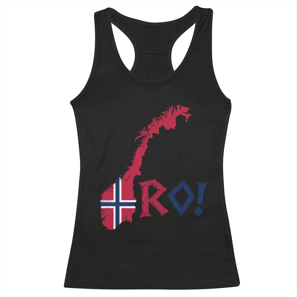 Norway Flag Country Map Patriotic Ro Ro Chant Racerback Tank Top Norwegian Viking Row Soccer Supporter Football Fans