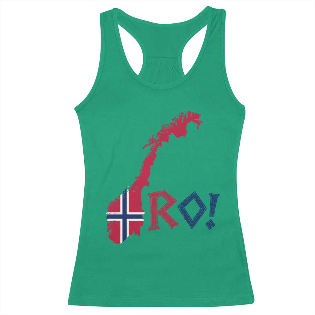Norway Flag Country Map Patriotic Ro Ro Chant Racerback Tank Top Norwegian Viking Row Soccer Supporter Football Fans