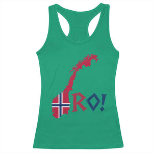 Norway Flag Country Map Patriotic Ro Ro Chant Racerback Tank Top Norwegian Viking Row Soccer Supporter Football Fans
