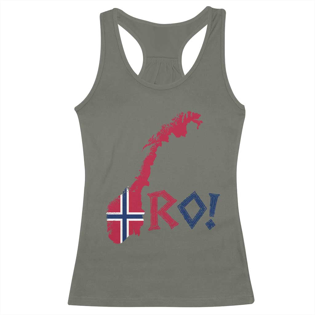 Norway Flag Country Map Patriotic Ro Ro Chant Racerback Tank Top Norwegian Viking Row Soccer Supporter Football Fans