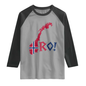 Norway Flag Country Map Patriotic Ro Ro Chant Raglan Shirt Norwegian Viking Row Soccer Supporter Football Fans