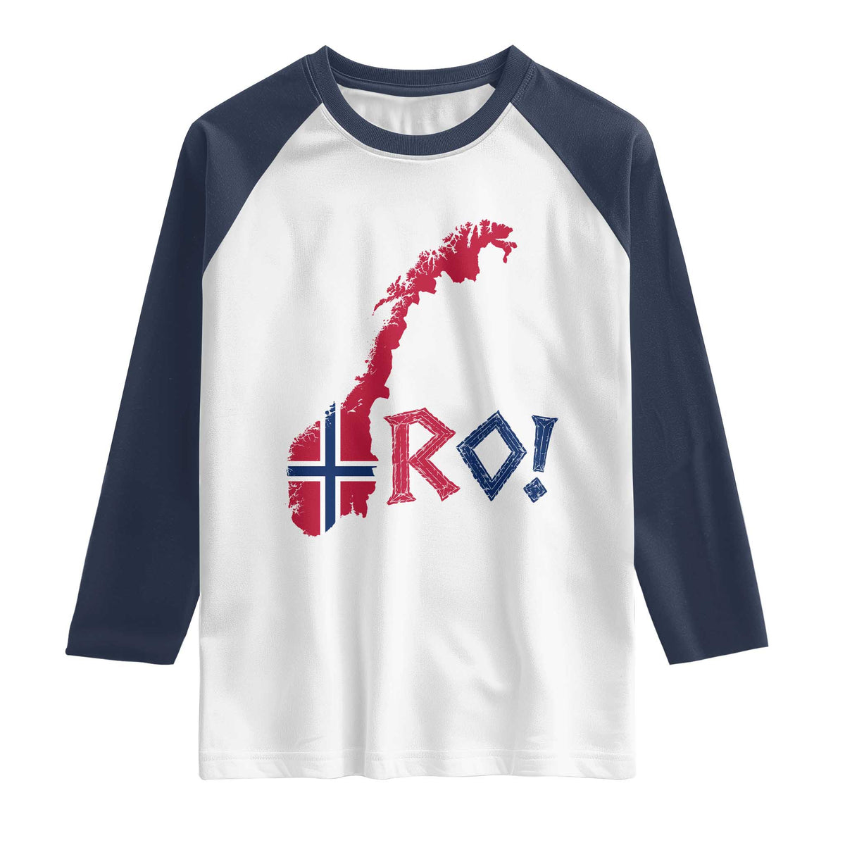 Norway Flag Country Map Patriotic Ro Ro Chant Raglan Shirt Norwegian Viking Row Soccer Supporter Football Fans