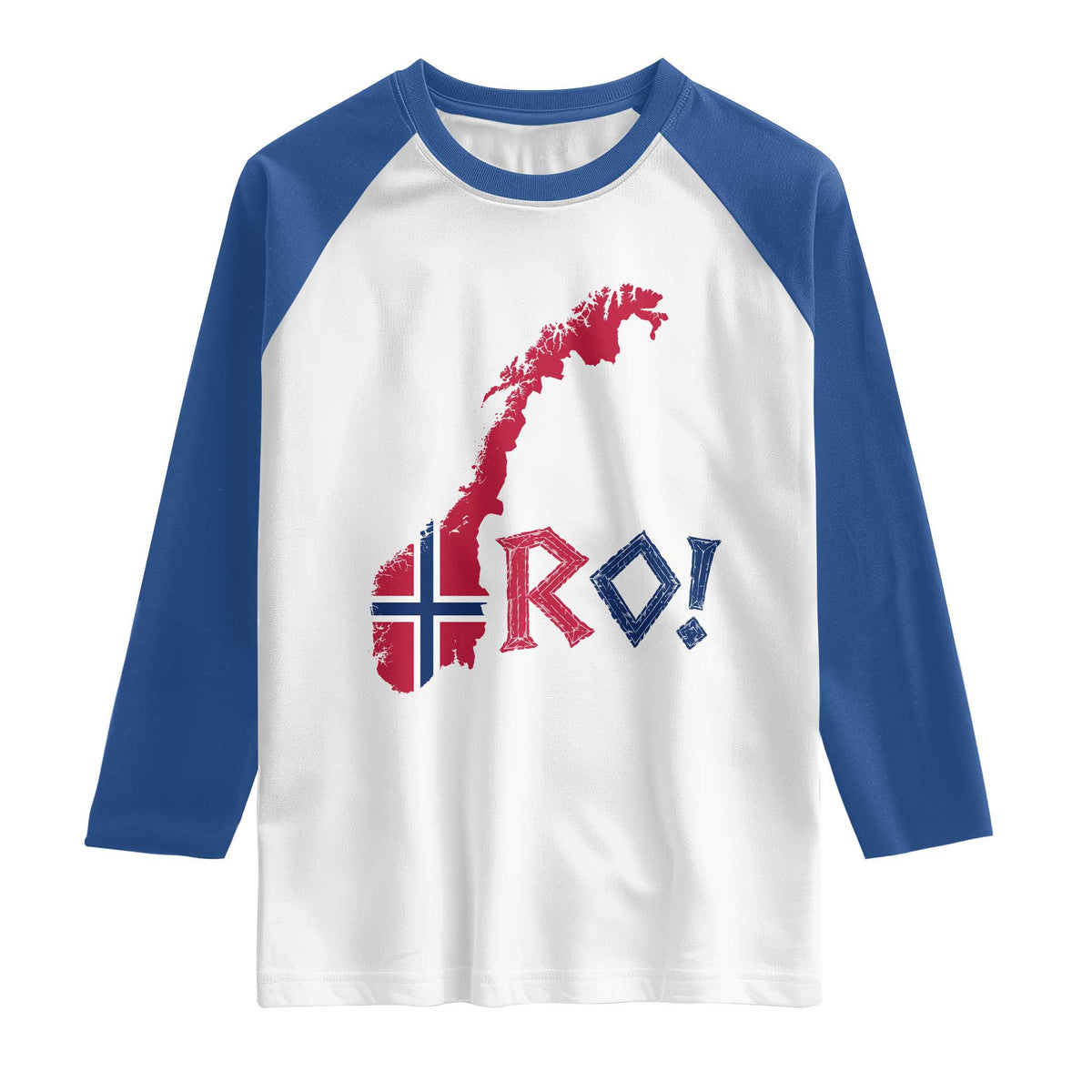 Norway Flag Country Map Patriotic Ro Ro Chant Raglan Shirt Norwegian Viking Row Soccer Supporter Football Fans