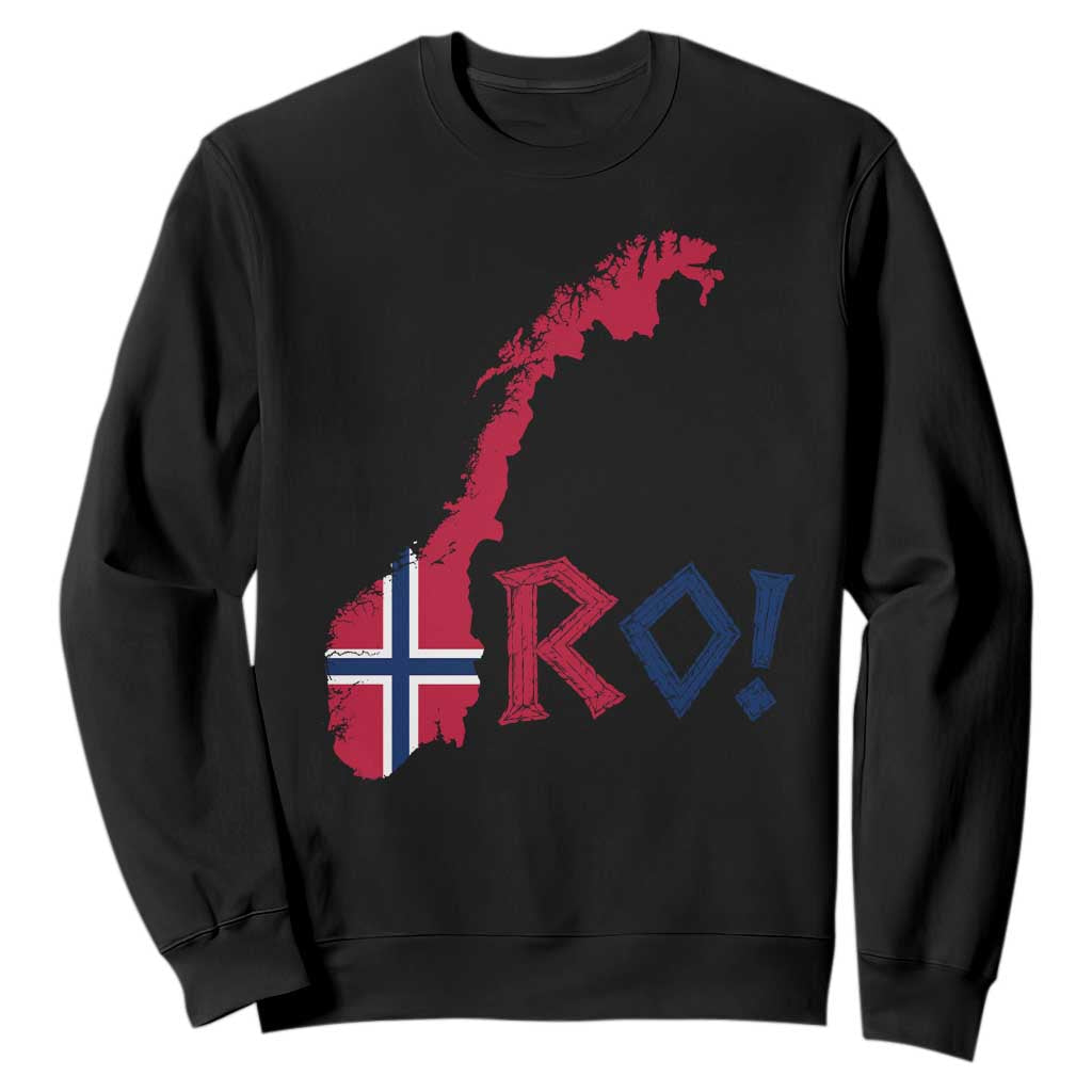 Norway Flag Country Map Patriotic Ro Ro Chant Sweatshirt Norwegian Viking Row Soccer Supporter Football Fans